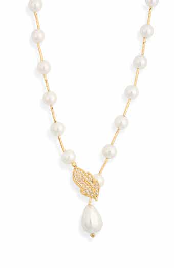 Sabrina Crystal & Faux Pearl Necklace