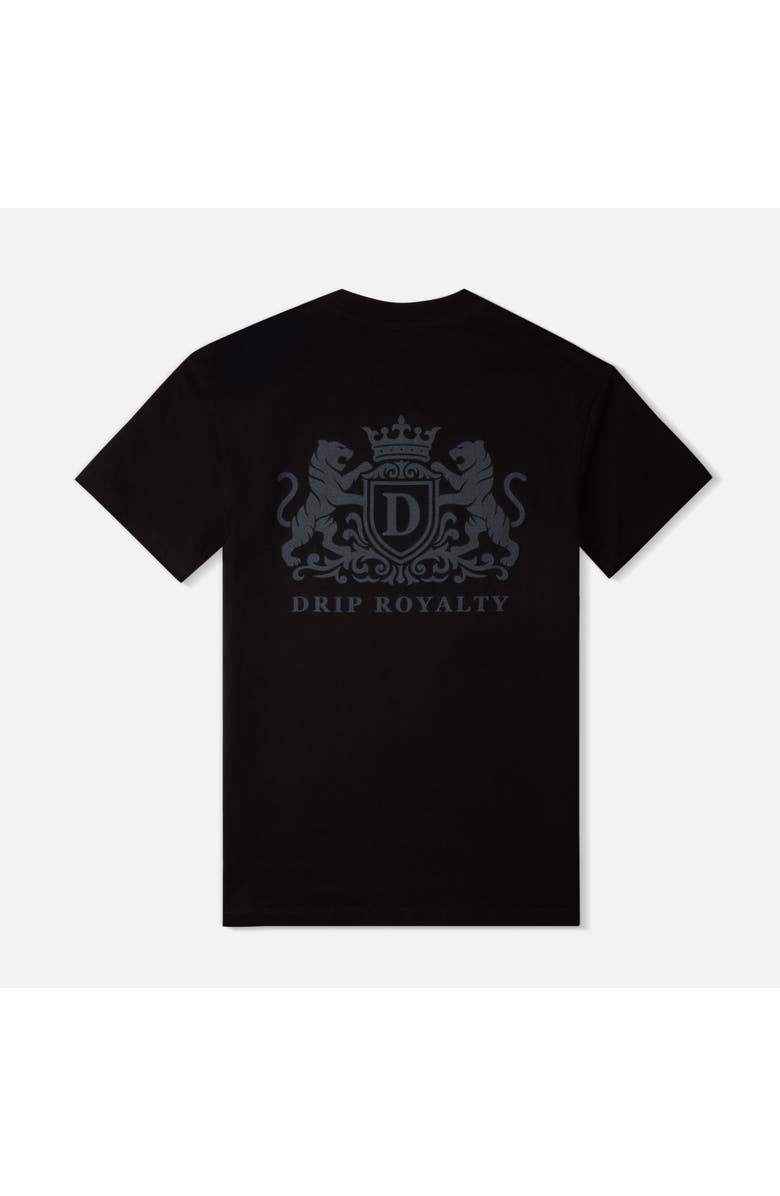 The Drip Shop Crown Graphic Tee - Big Kid, Alternate, color, Black