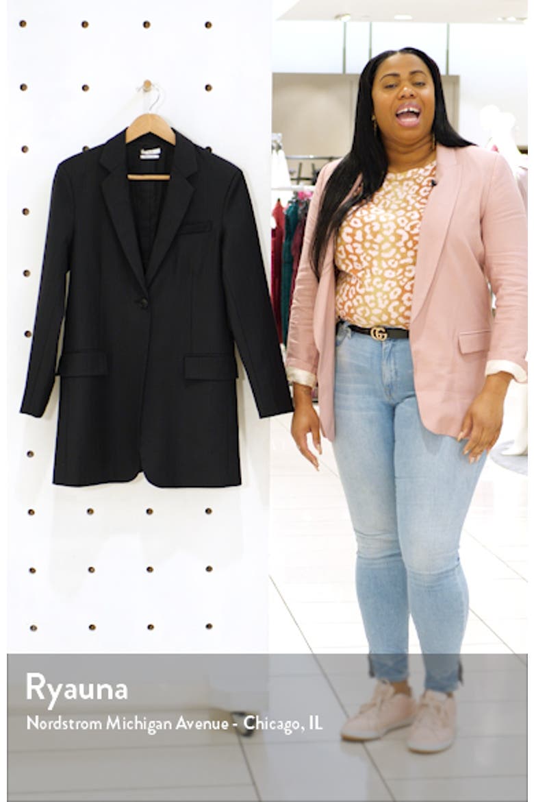 Pinstripe Oversize Wool Blend Blazer video