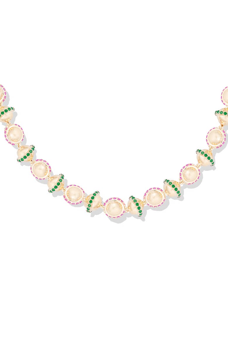 Campbell + Charlotte Revel Small Bead Necklace, Alternate, color, Tsavorite & Rhodolite Garnet