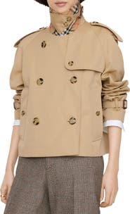 Burberry Cropped Mayfair Heritage Trench Jacket
