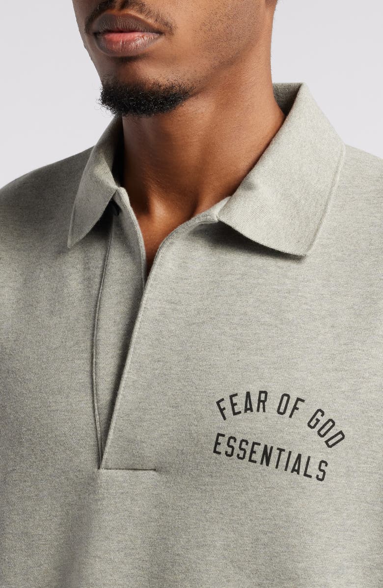 Fear of God Essentials Gender Inclusive Cotton Blend Polo Sweatshirt, Alternate, color,