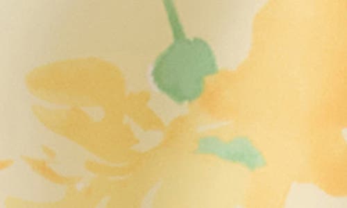 Shop Ralph Lauren Lauren  Floral Satin Pajamas In Yellow Floral