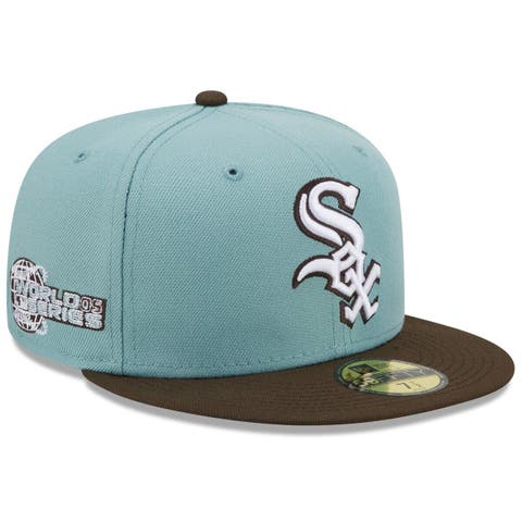 Men's New Era Light Blue/Brown Chicago White Sox  2005 World Series Beach Kiss 59FIFTY Fitted Hat