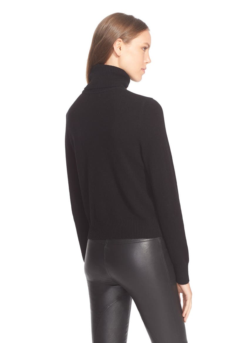 'Atticus' Cashmere Turtleneck, Alternate, color, BLACK
