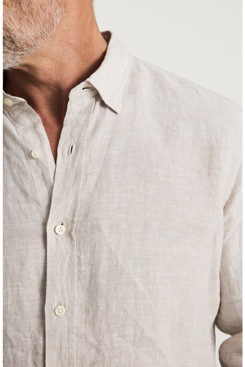 Linen Button-Up Shirt, Alternate, color, BEIGE