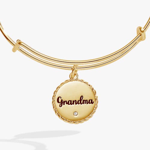 Alex And Ani Grandma Charm Bangle Bracelet In Gold