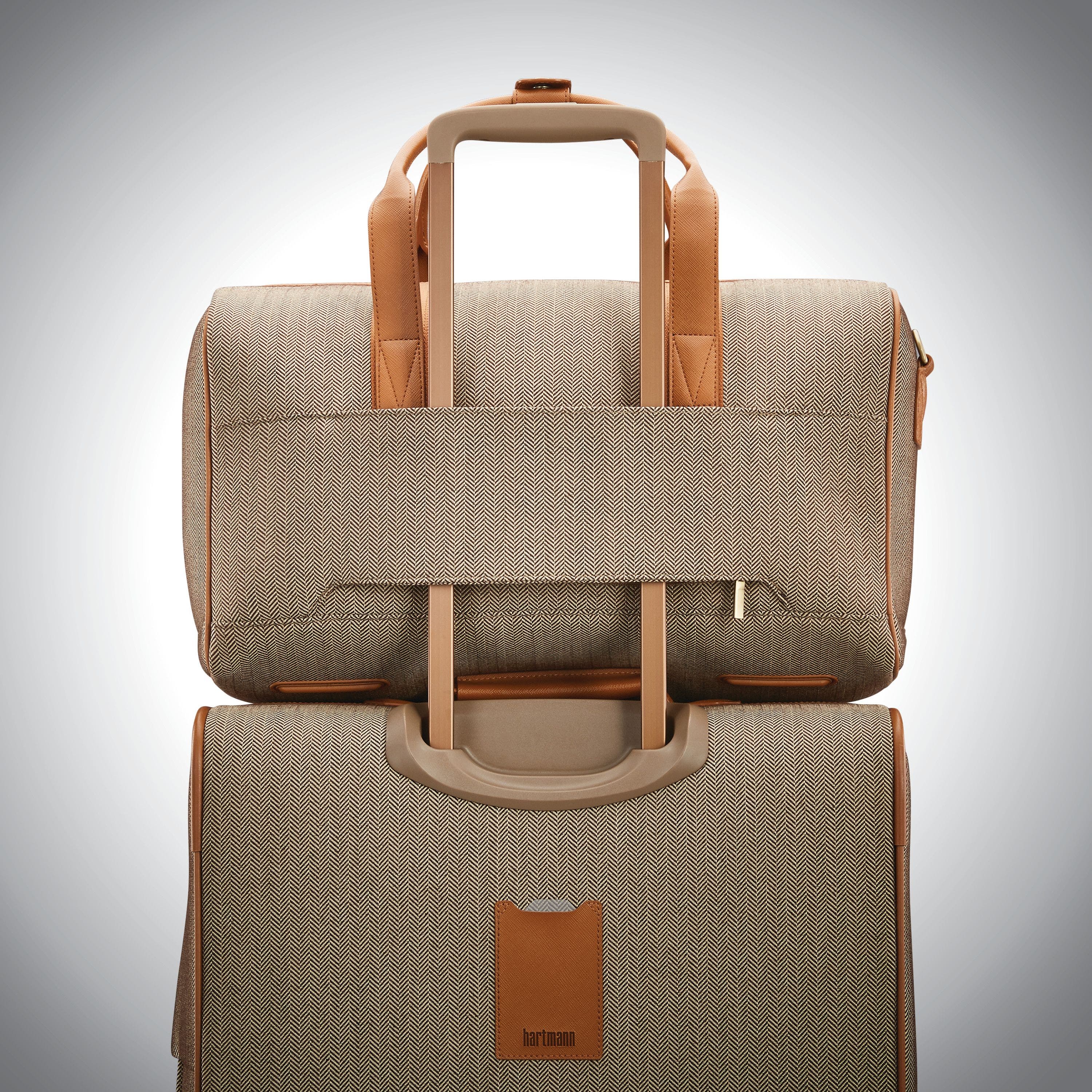 Herringbone Deluxe Weekend Duffel Bag, Alternate, color, Terracotta Herringbone