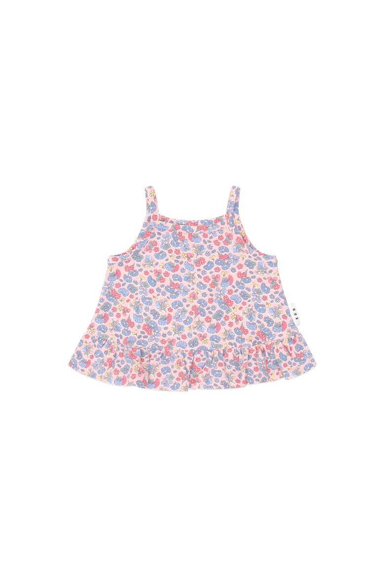 Vintage Floral Peplum Top, Main, color, Dusty Pink Multi