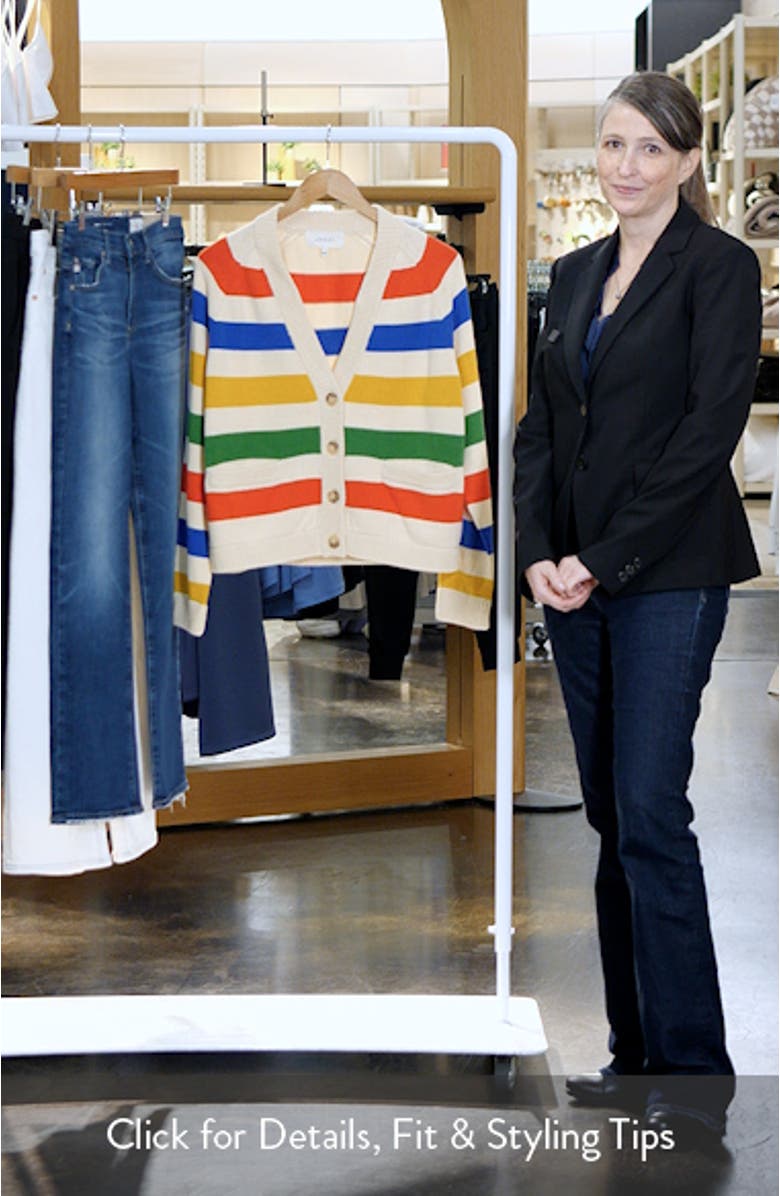 The Varsity Stripe Cardigan, sales video thumbnail