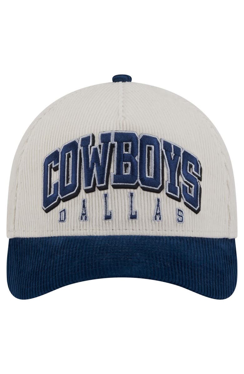 New Era Men's New Era Cream/Navy Dallas Cowboys Sided Corduroy 9FORTY A-Frame Adjustable Hat, Alternate, color, 