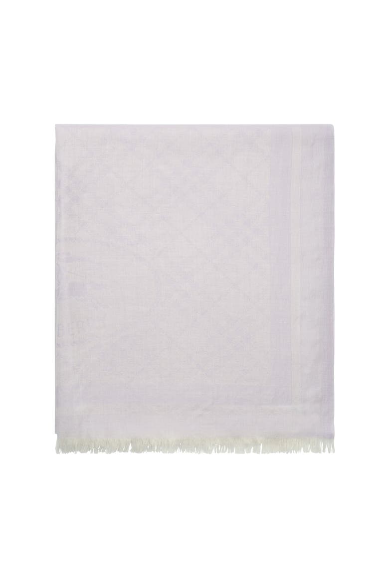 Check Cashmere Silk Scarf, Alternate, color, Lilac purple