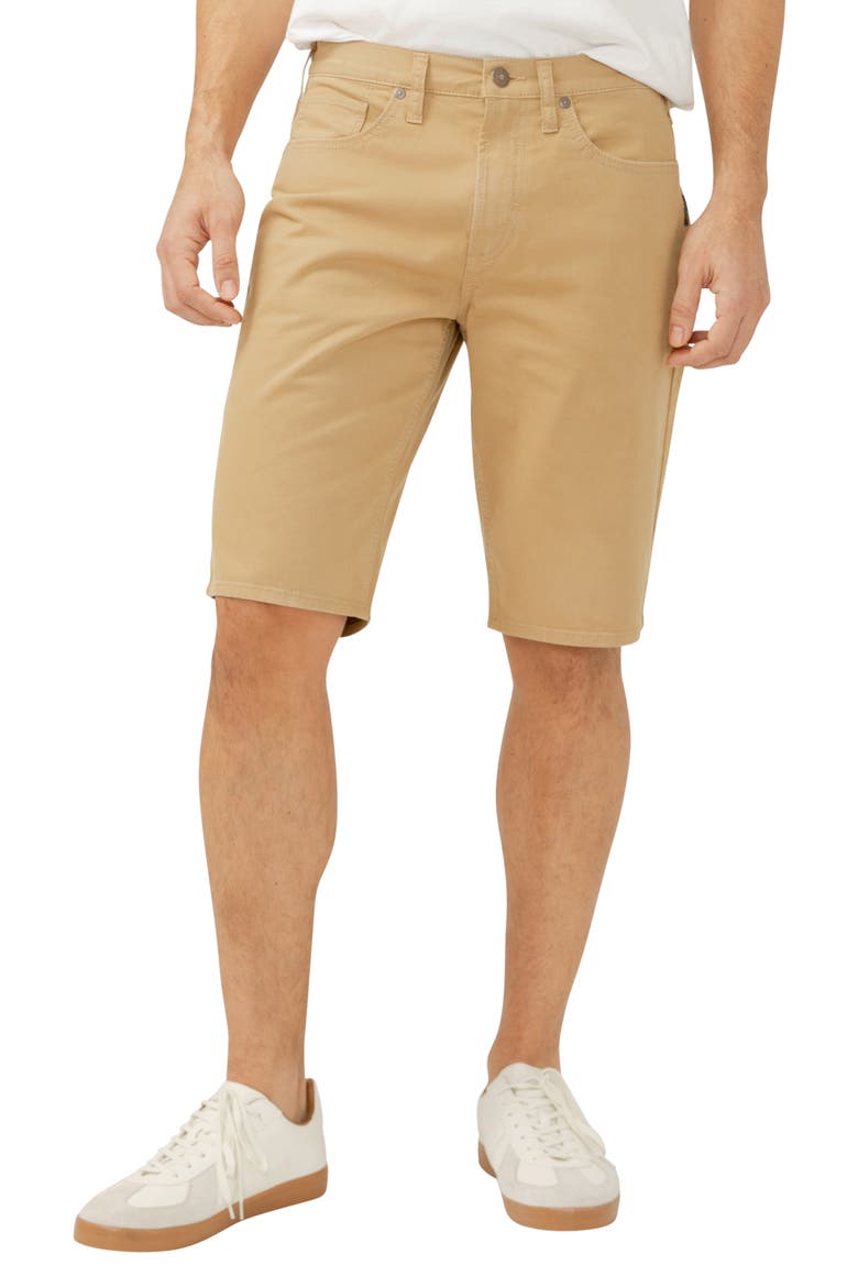 Zac Relaxed Fit Denim Shorts, Main, color, TAN