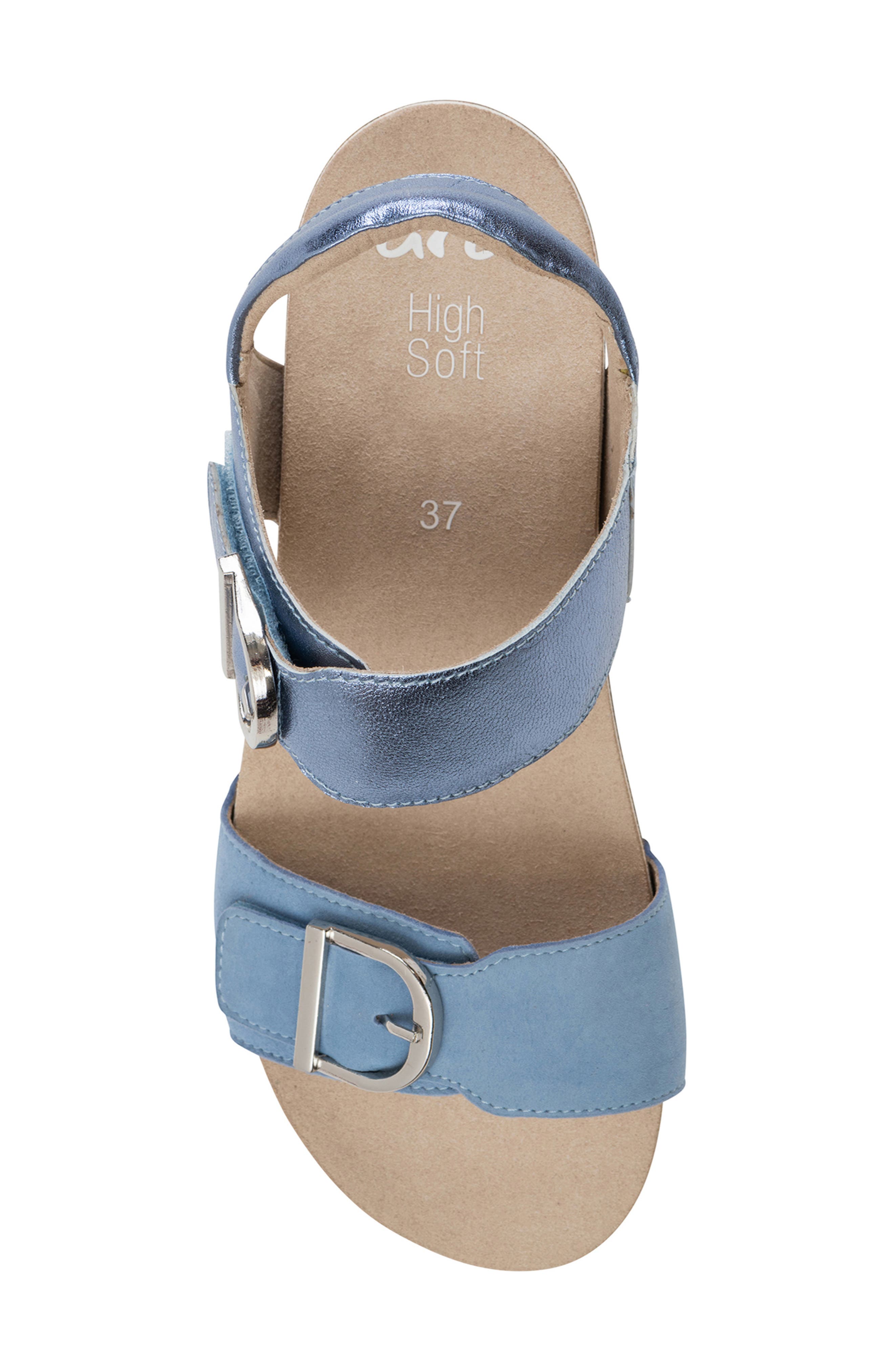 ara Nova Slingback Platform Wedge Sandal, Alternate, color, Blue