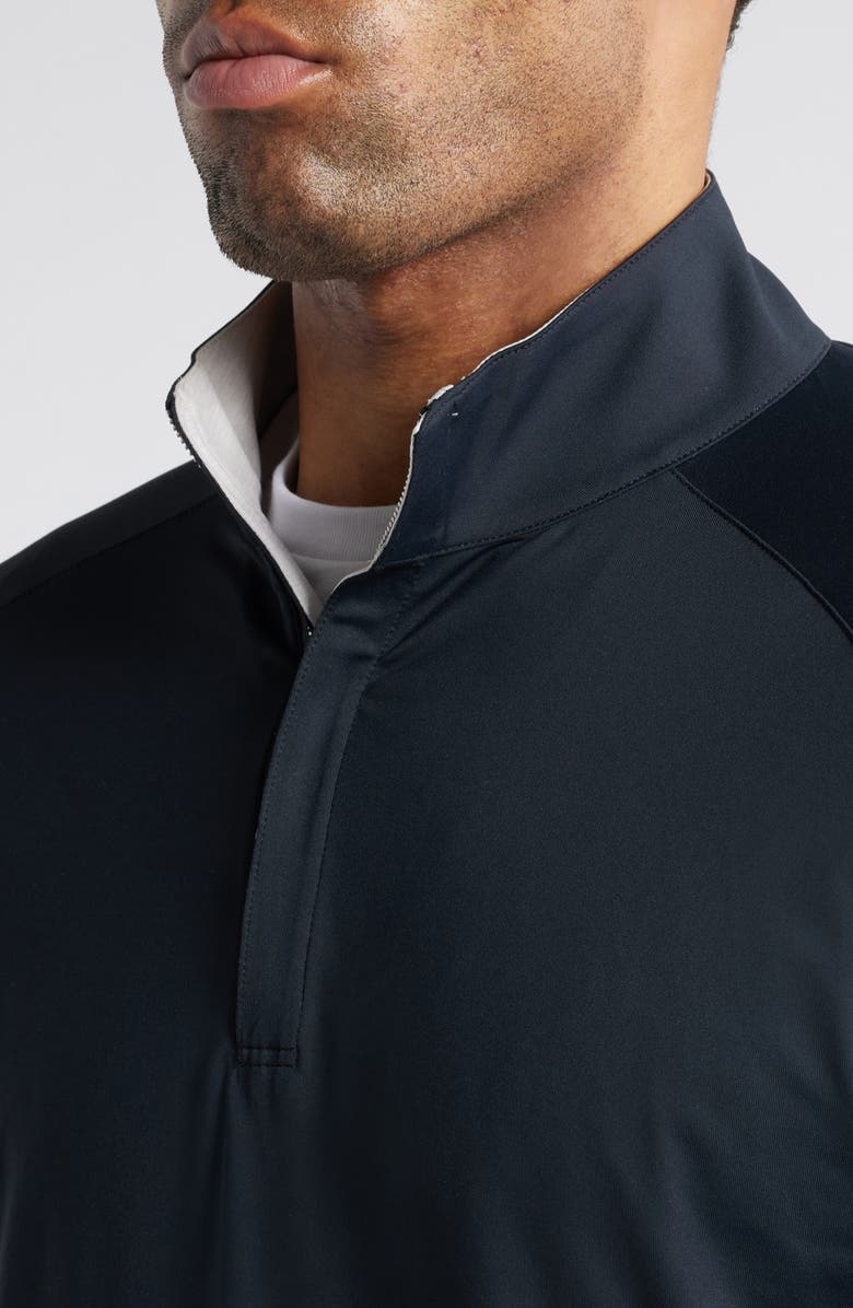 Peter Millar Crown Crafted Stealth Performance Quarter Zip Pullover, Alternate, color, Black