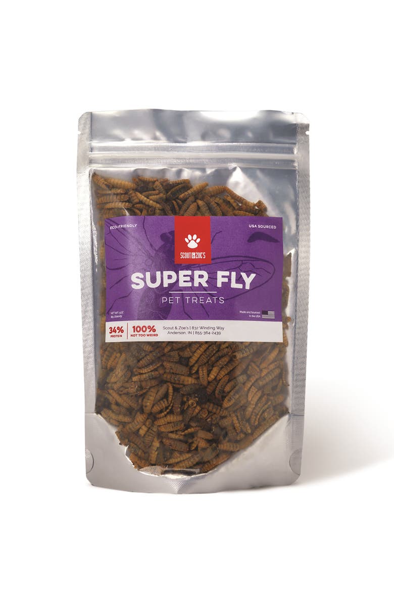 Scout & Zoe's Super Fly Black Soldier - Larvae, 3oz Treats, All Pets, Main, color, Multicolored