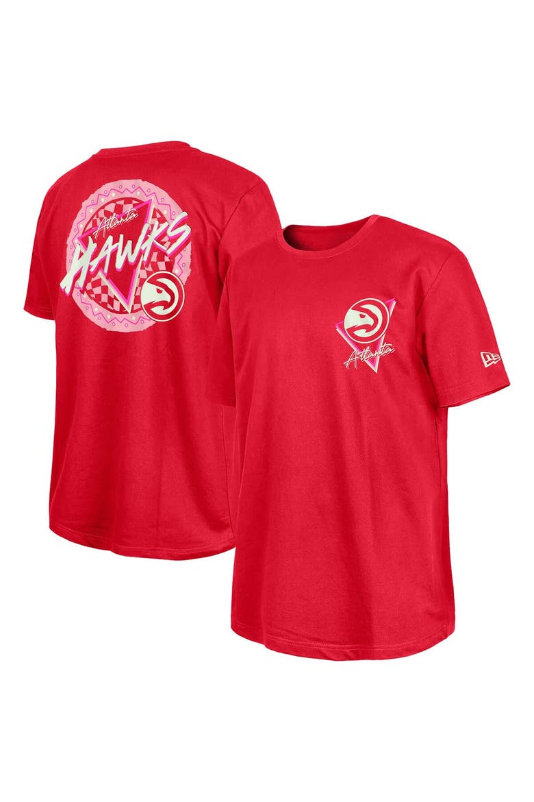 Red Atlanta Hawks Glow-in-the-Dark T-Shirt, Main, color, Red