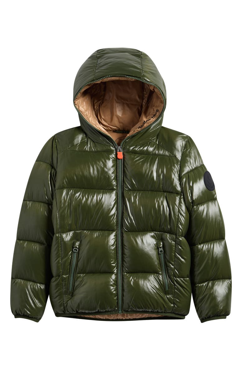 Save The Duck Kids' Artie Water Resistant Quilted Puffer Jacket, Main, color, Pine Green