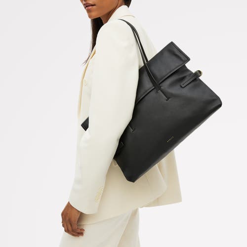 Radley Fleet Street Medium Flapover Shoulder Bag In Black