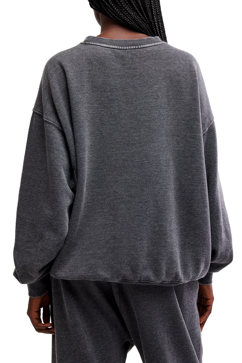 Intimately FP Slow It Down Oversize Cotton Blend Sweatshirt, Alternate, color, BLACK