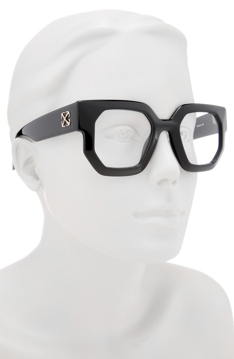 Off-White 49mm Square Reading Glasses, Alternate, color, 
