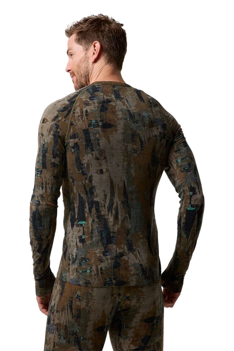 Cedars Rws Merino Lt-Wt Baselayer Crew Top - Men's, Alternate, color, Camo Pendula Print