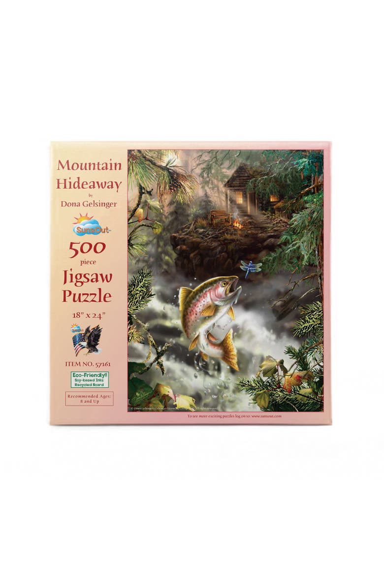 Mountain Hideaway 500 piece Jigsaw Puzzle for Adults, Alternate, color, Multicolor