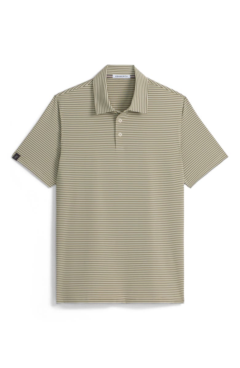 ASHWORTH GOLF PB Stripe Polo, Alternate, color, Moss/Off White/Kalamata