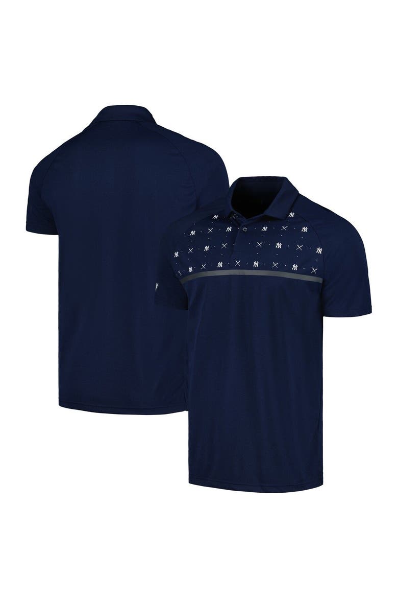 Men's Levelwear Navy New York Yankees Sector Batter Up Raglan Polo, Main, color, Navy