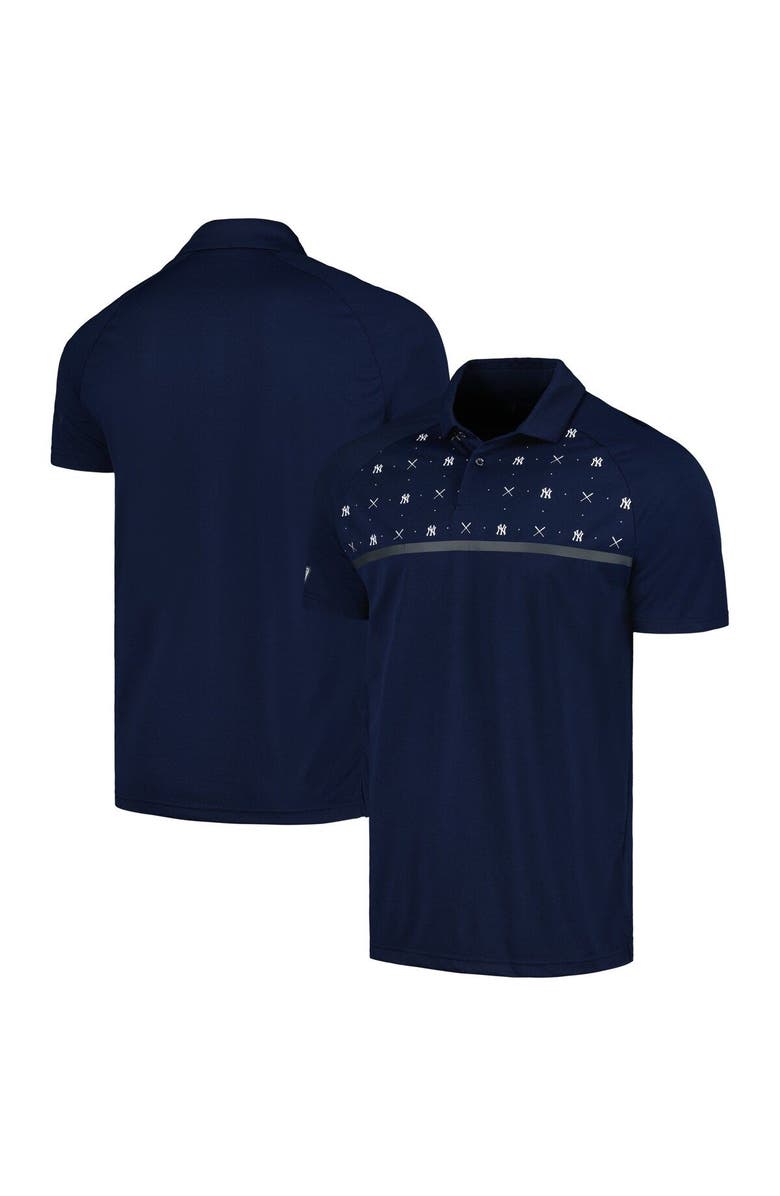 LEVELWEAR Men's Levelwear Navy New York Yankees Sector Batter Up Raglan Polo, Main, color, Navy