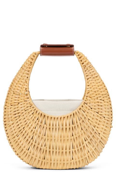 Mini Moon Wicker Bag