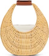 STAUD Mini Moon Wicker Bag