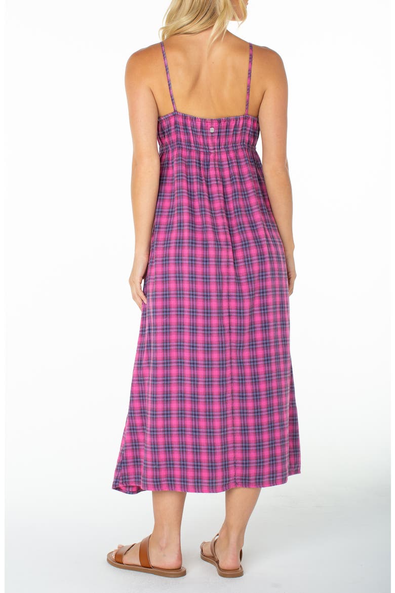 Late Night Plaid Midi Dress, Alternate, color, NAVAL ACAD