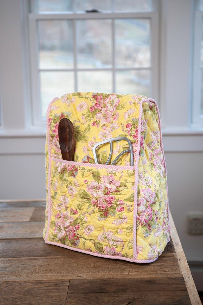 Apple Blossom Stand Mixer Cover, Alternate, color, Yellow