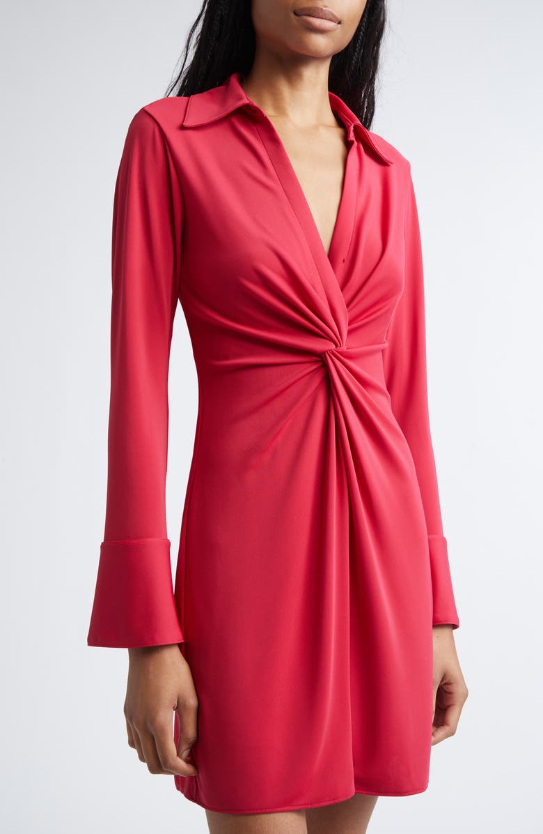 Cinq à Sept McKenna Matte Jersey Minidress, Alternate, color, Burgundy Plum