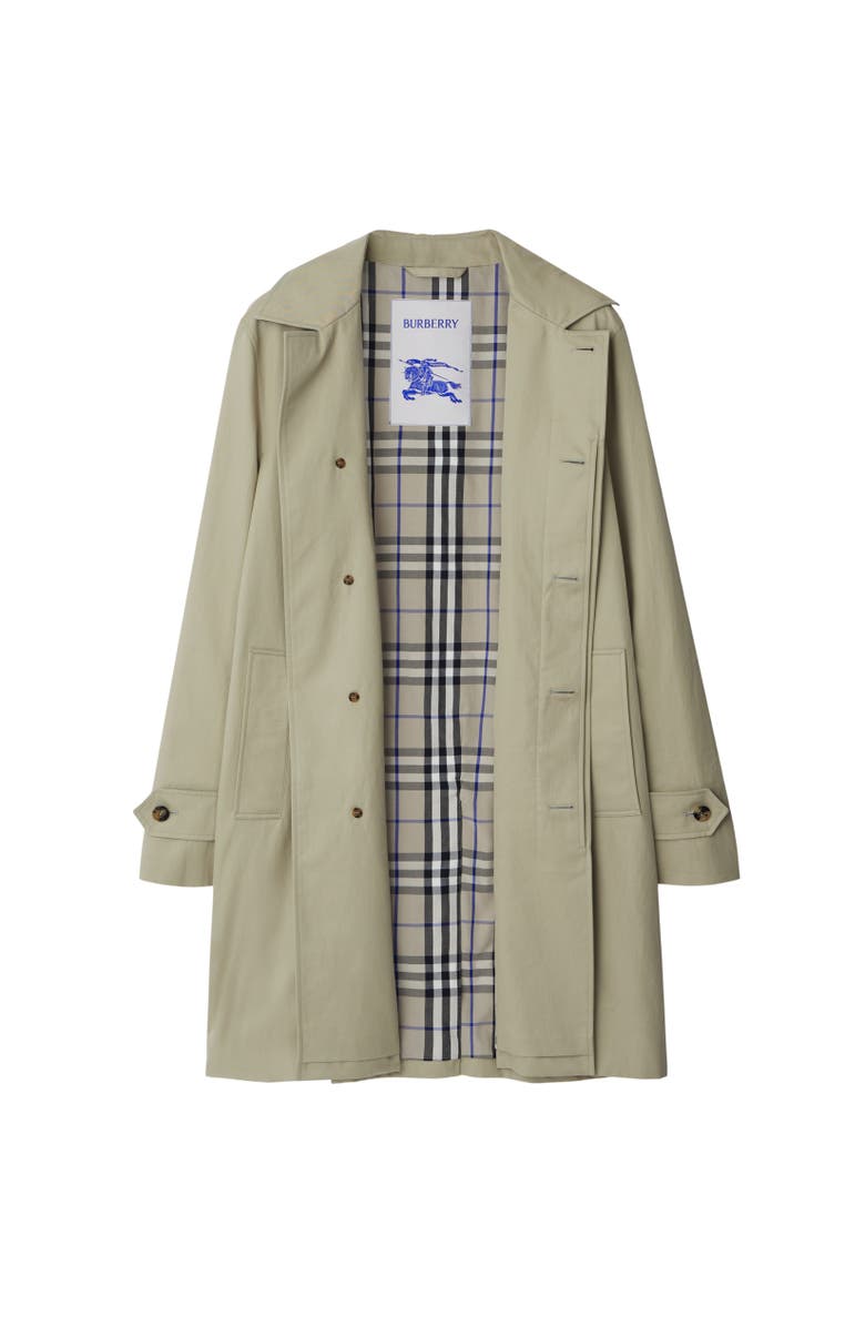 Burberry Long Gabardine Car Coat, Alternate, color, 