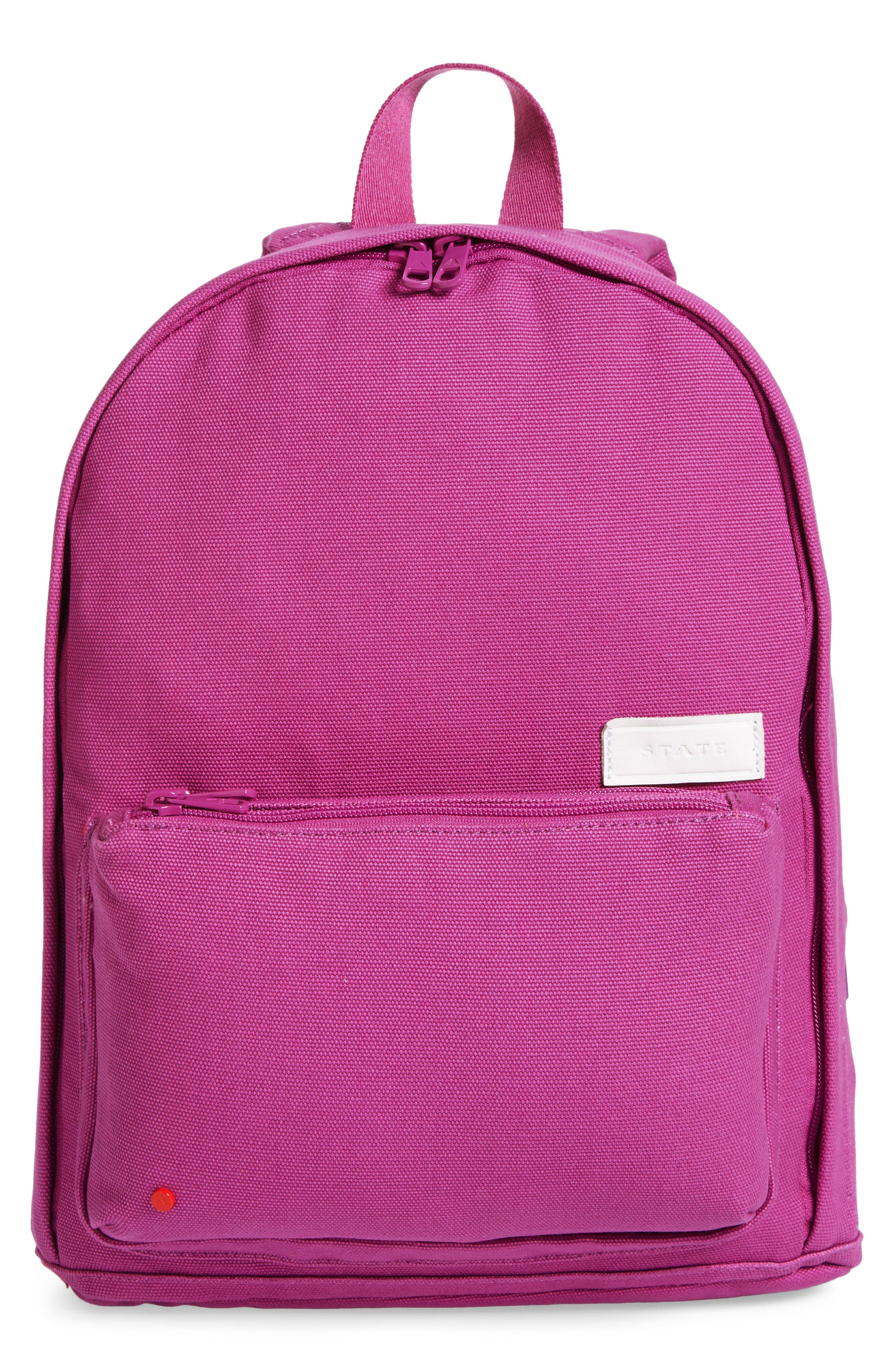 STATE Bags Slim Lorimer Water Resistant Canvas Backpack, Main, color, 