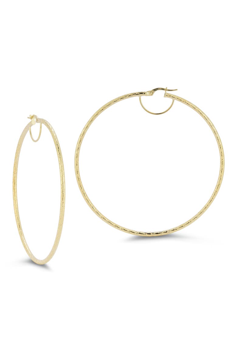 14K Gold 63mm Hoop Earrings, Main, color, GOLD