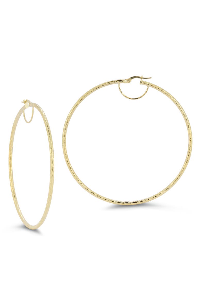 Ember Fine Jewelry 14K Gold 63mm Hoop Earrings, Main, color, Gold