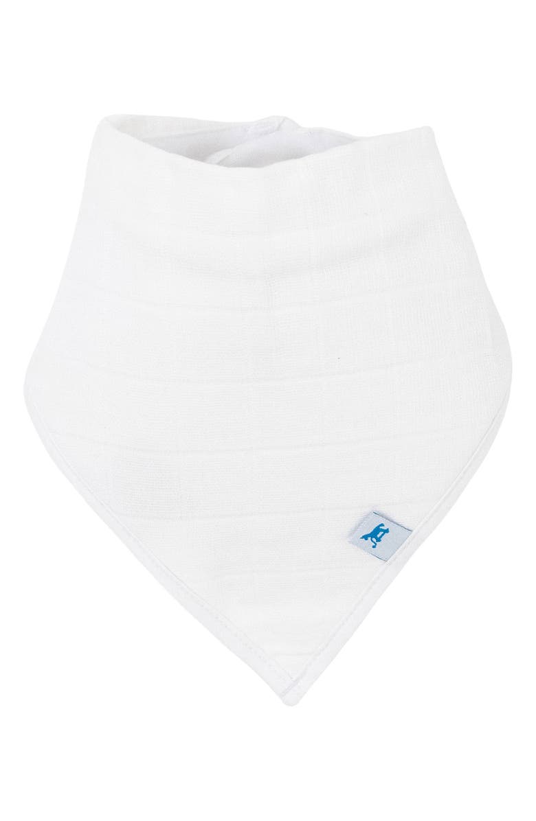 little unicorn 4-Pack Fleece & Cotton Muslin Bandana Bib, Alternate, color, White