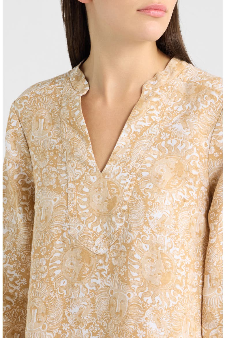 Annadetta Linen Tunic Dress, Alternate, color, ICED LATTE LIL JIMS STUFF