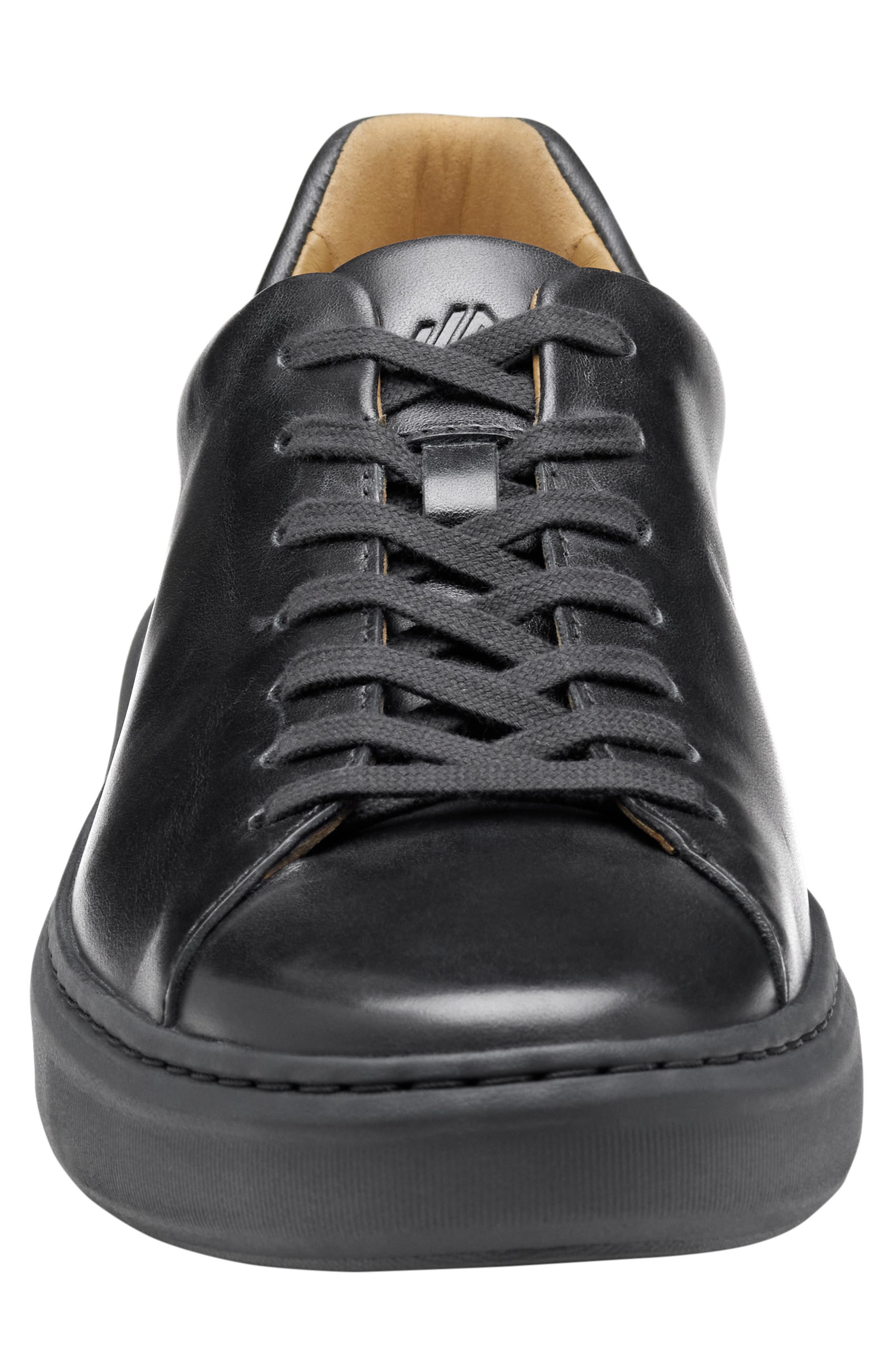Johnston &amp; Murphy Anders Low Top Sneaker, Alternate, color, Black Full Grain