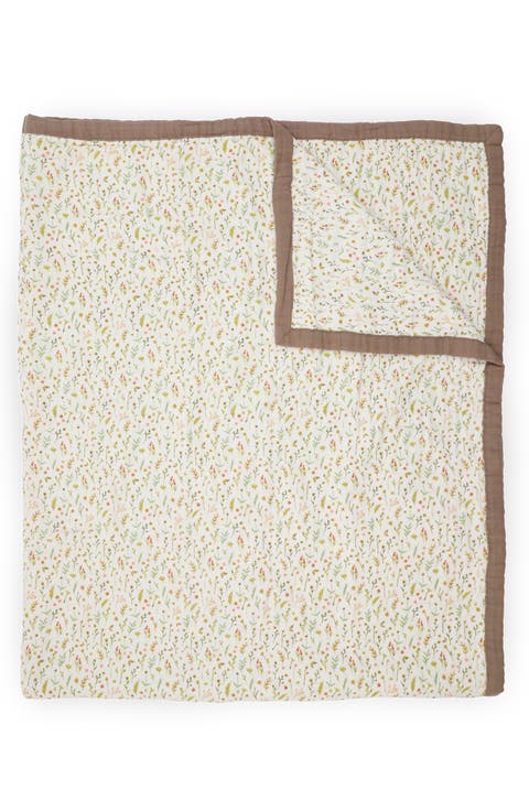 Organic Cotton Muslin Quilted Throw