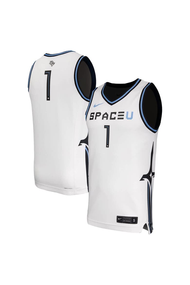 Men's Nike White UCF Knights Space Game Replica Basketball Jersey, Alternate, color, White