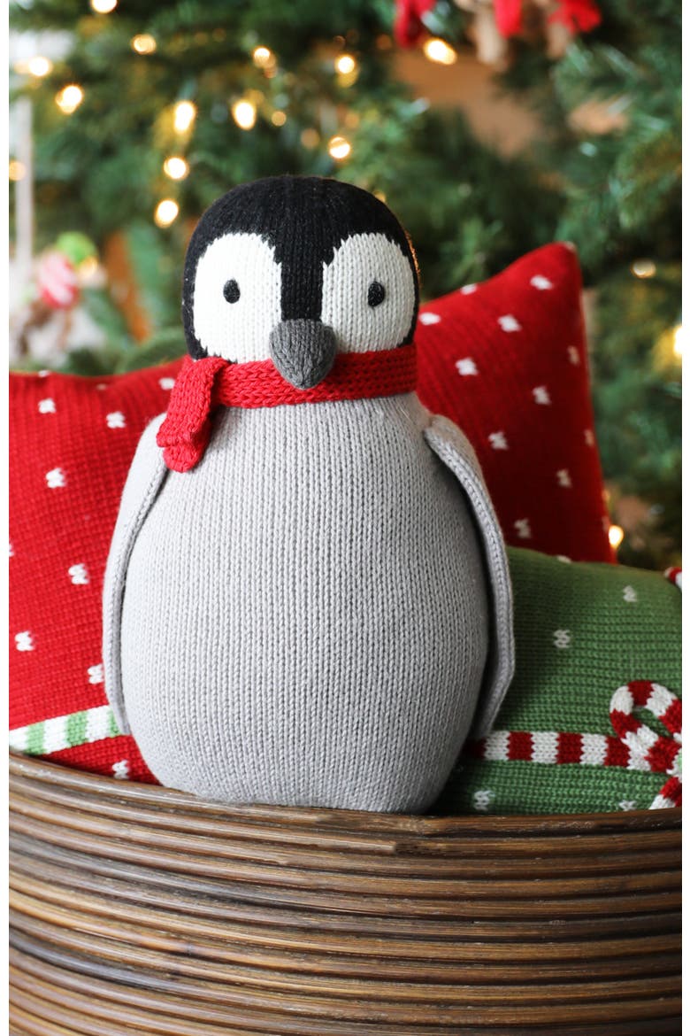 Knit Penguin Toy, Alternate, color, Black and Grey