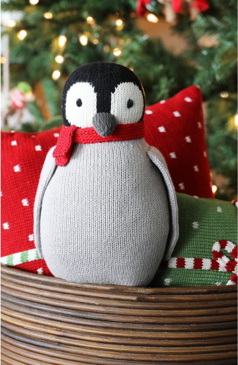 Melange Collection Knit Penguin Toy, Alternate, color, Black And Grey