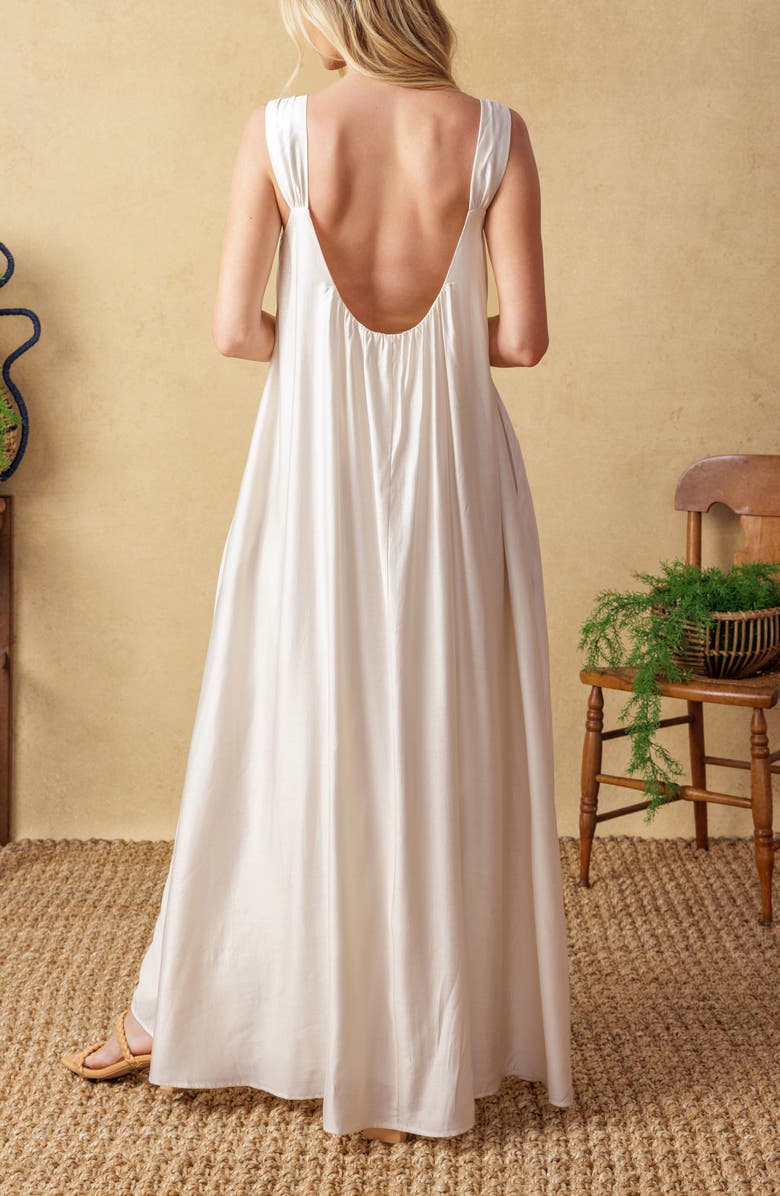 FLYING TOMATO Solid Maxi Sundress, Alternate, color,