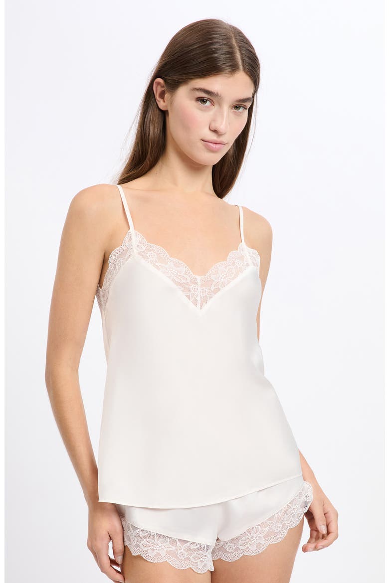 Desire Lace Trim Camisole, Alternate, color, ECRU