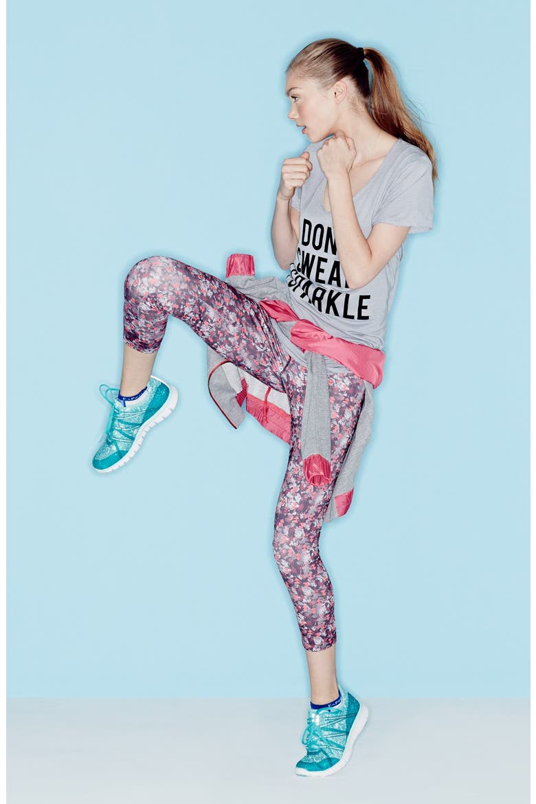 Recycled Karma 'I Don't Sweat' Graphic Tee, Alternate, color, GREY MIRCO