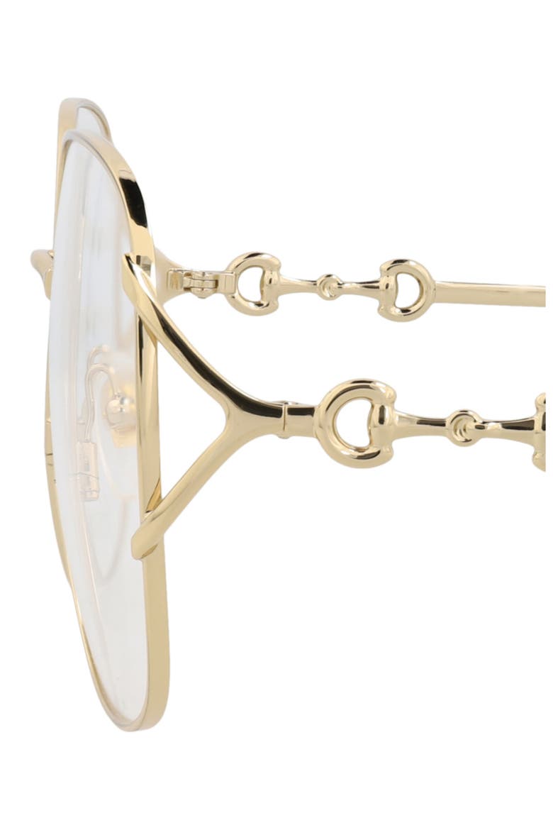 58mm Square Optical Glasses, Alternate, color, GOLD GOLD TRANSPARENT